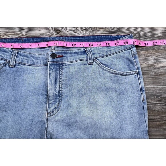 Peace Love World Womens 16~38x32 Flare Leg Denim Blue jeans Boho Hippie Festival - Picture 8 of 14